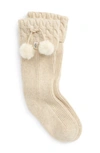 Ugg Pure(tm) Pompom Tall Rain Boot Sock In Cream Heather Wool