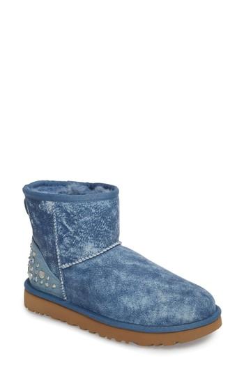 Ugg Mini Studded Bling Boot In Light Denim | ModeSens