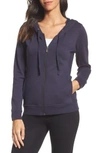 Ugg Clara Zip-front Jersey Hoodie In Navy