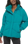 Levi's Quilted Puffer Jacket In Teal