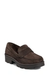 Brn Carrera Suede Loafer In Dark Brown Suede