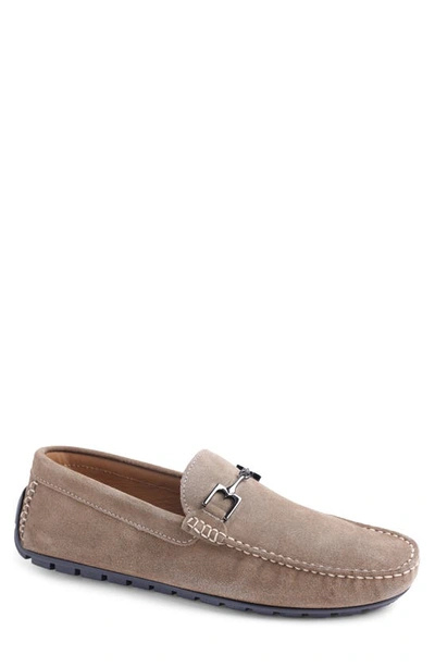 Bruno Magli Men's Xander Horse-bit Strap Leather Drivers In Bark Suede