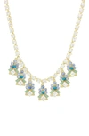 Olivia Welles Sierra Triangle Necklace In Gold / Aqua