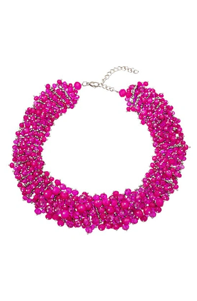 Eye Candy Los Angeles Hazel Hot Pink Collar Necklace
