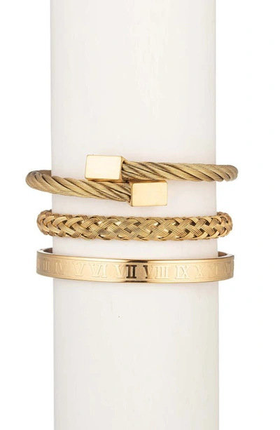 Eye Candy Los Angeles Dylan 3-piece Bracelet Set In Gold