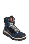 Adidas By Stella Mccartney Eulampis Rubber-trimmed Suede And Primegreen Boots In Mystery Blue/ Core Black