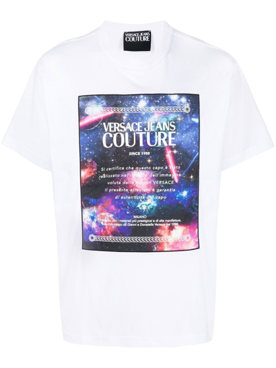 Versace Jeans Couture Logo Crew-neck T-shirt In White