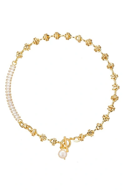 Eye Candy Los Angeles Eliana Two-tone Necklace In Gold