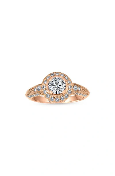 Bling Jewelry Rose Gold Plated Solitaire Cz Ring