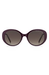 Marc Jacobs 54mm Gradient Round Sunglasses In Burgundy / Grey Shaded