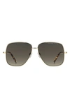 Marc Jacobs 59mm Gradient Square Sunglasses In Gold