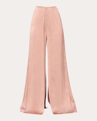 Andrea Iyamah Hami High-rise Wide-leg Trouser In Pearl Pink