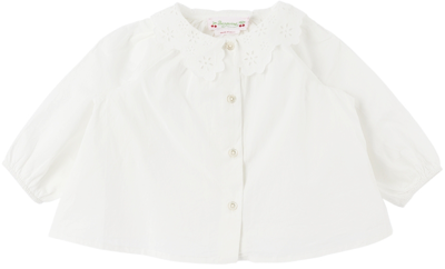 Bonpoint Babies' Girls Ivory Cotton Blouse In 002 Blanc Lait