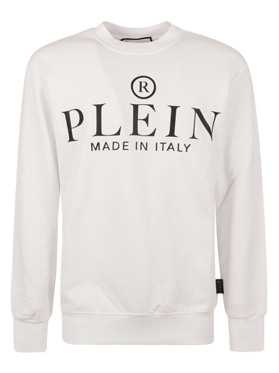 Philipp Plein Logo Print Sweatshirt In White