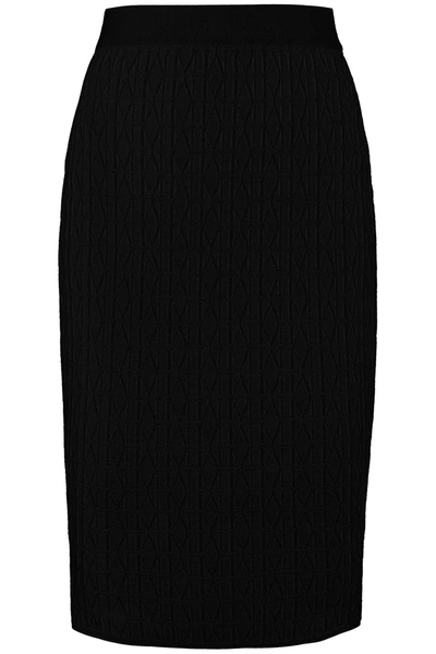 Marciano By Guess 'emma' Monogram Pencil Skirt In Black