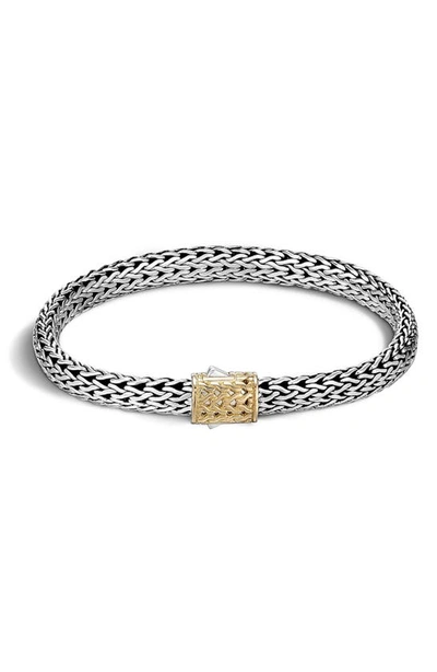 John Hardy Sterling Silver & 18k Gold Classic Chain Small Bracelet In Gold/silver