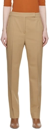 Max Mara Cappuccino Viscose Blend Polis Pant Beige  Donna 42 In Camel