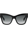 Moschino 53mm Cat's Eye Sunglasses - Purple Black Multi