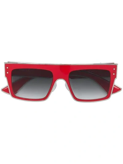 Moschino 54mm Polarized Flat Top Sunglasses - Red