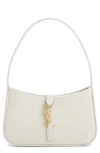 Saint Laurent Le 5 A 7 Micro Calfskin Hobo Bag In Crema Soft