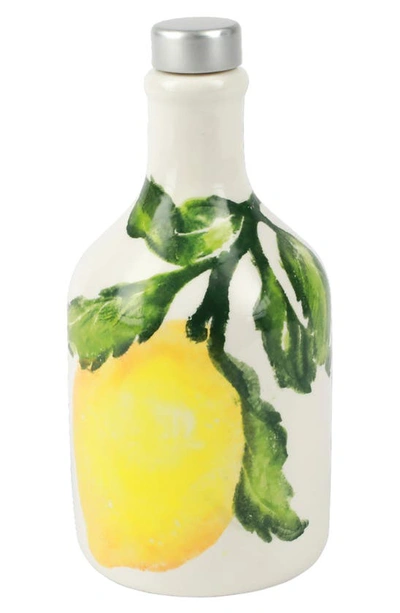 Vietri Limoni Olive Oil Bottle In Yellow