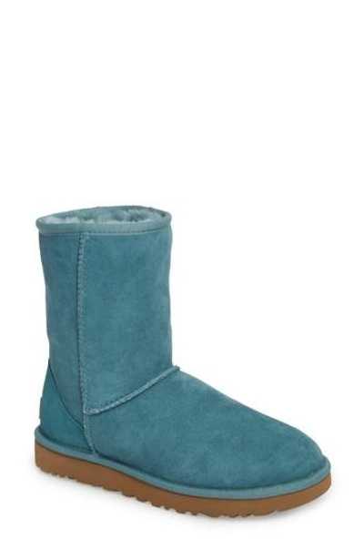 Ugg 'classic Ii' Genuine Shearling Lined Short Boot In Coastal Green Suede