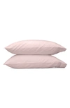 Matouk Nocturne 600 Thread Count Set Of 2 Pillowcases In Pink