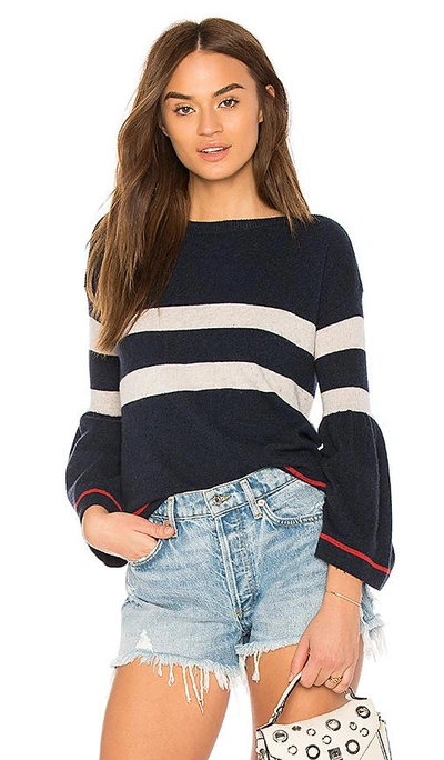 Autumn Cashmere Striped Sweater In Navy