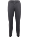 Fay Gabardine Trousers In Grigio Scuro