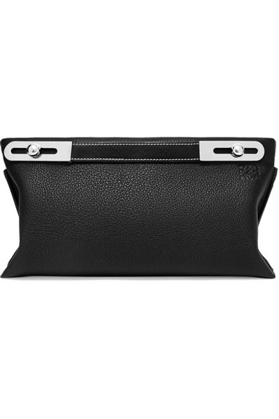 Loewe Missy Small Textured-leather Shoulder Bag In Black