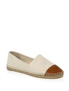 Tory Burch Colorblock Espadrille Flats In Perfect Sand