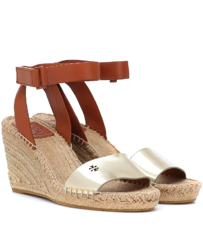 Tory Burch Women's Bima Espadrille Platform Wedge Sandals In Gold | ModeSens