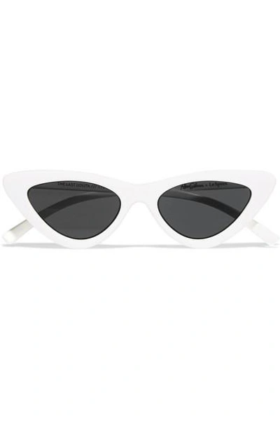 Le Specs + Adam Selman The Last Lolita Cat-eye Acetate Sunglasses