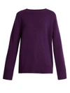 The Row Sibel Wool And Cashmere-blend Sweater In Purple