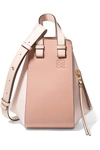 Loewe Hammock Two-tone Textured-leather Shoulder Bag In Blush