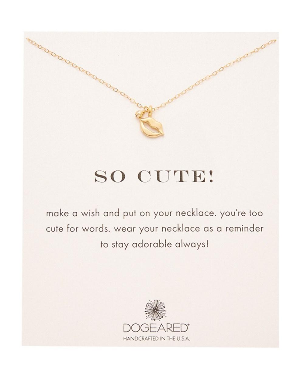 Dogeared 14k Gold Over Silver So Cute Necklace In Gold Multi ModeSens