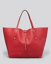 Annabel Ingall Isabella Large Leather Tote In Cherry