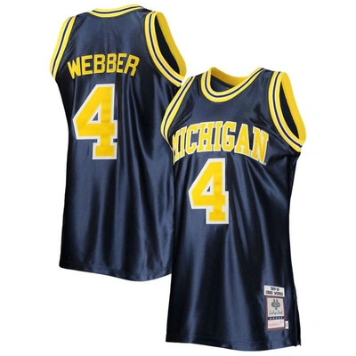 Mitchell & Ness Chris Webber Navy Michigan Wolverines 1991/92 Authentic Throwback College Jersey