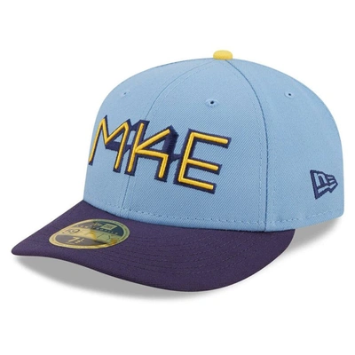 New Era Powder Blue Milwaukee Brewers 2022 City Connect Low Profile 59fifty Fitted Hat