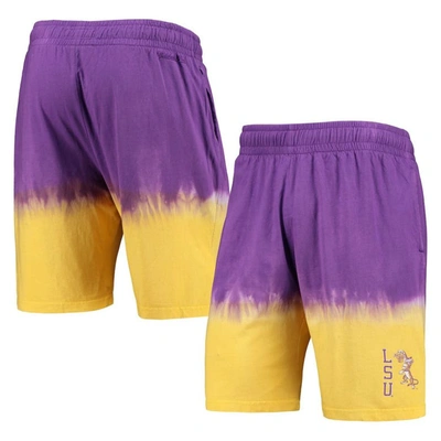 Mitchell & Ness Men's  Purple, Gold Lsu Tigers Tie-dye Shorts In Purple,gold