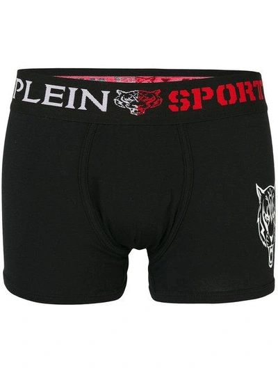 Plein Sport Branded Boxer Briefs - Black