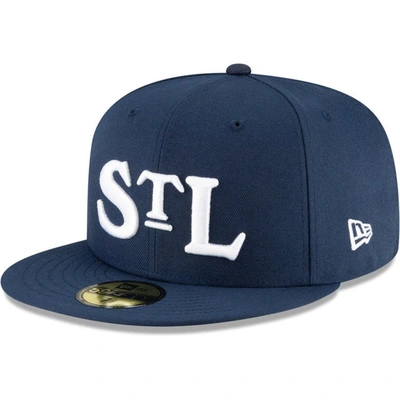 New Era Navy St. Louis Stars Cooperstown Collection Turn Back The Clock 59fifty Fitted Hat