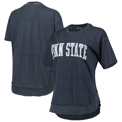 Pressbox Heathered Navy Penn State Nittany Lions Arch Poncho T-shirt