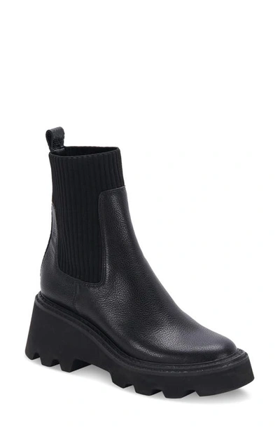 Dolce Vita Hoven H20 Waterproof Bootie In Black Leather