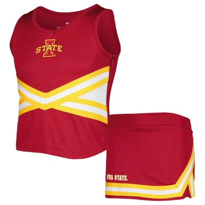 Colosseum Kids' Girls Youth  Cardinal Iowa State Cyclones Carousel Cheerleader Set