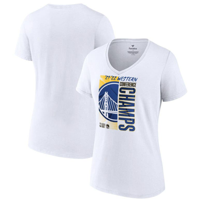 Fanatics Branded White Golden State Warriors 2022 Western Conference Champions Plus Size Locker Room