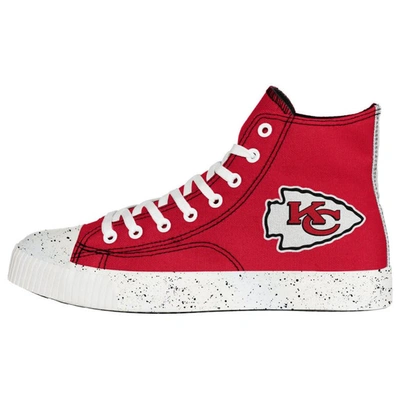 Foco Kansas City Chiefs Paint Splatter High Top Sneakers In Red