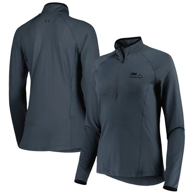 Under Armour Gray 3m Open T2 Green Half-zip Raglan Top