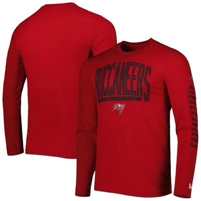 New Era Red Tampa Bay Buccaneers Combine Authentic Home Stadium Long Sleeve T-shirt
