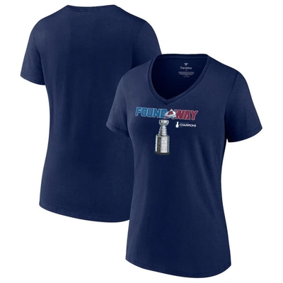 Fanatics Branded Navy Colorado Avalanche 2022 Stanley Cup Champions Plus Size Celebration V-neck T-s